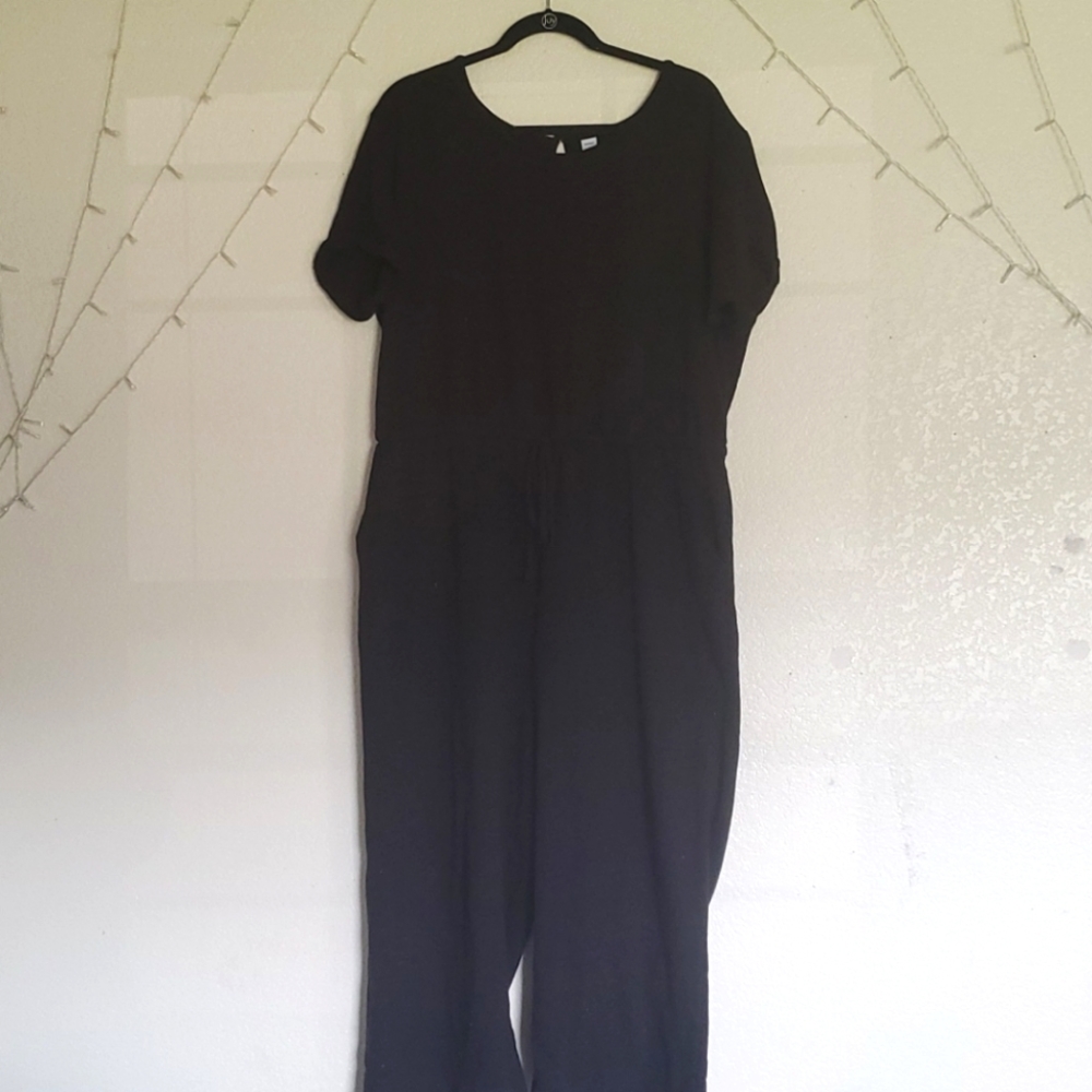 Old Navy black drawstring waisted jumpsuit.